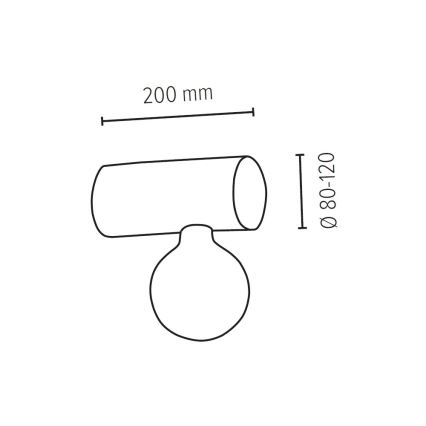 Iluminação de parede TRABO 1xE27/25W/230V