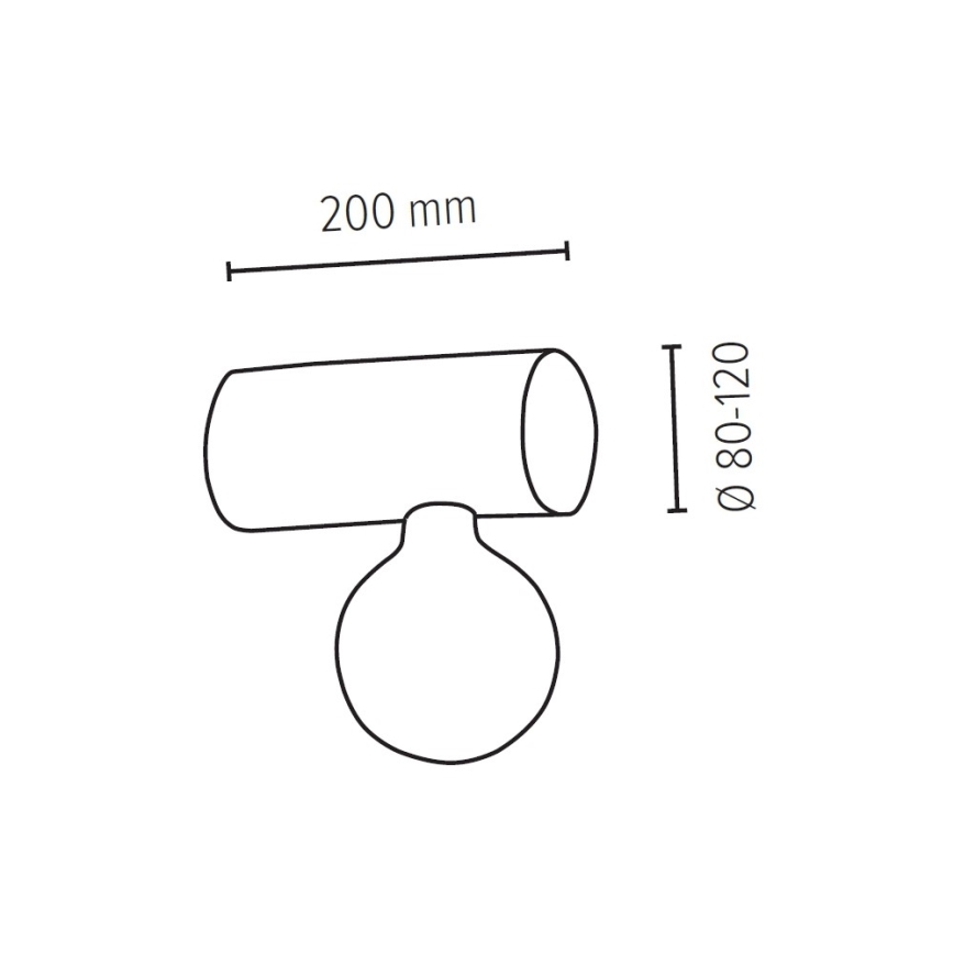 Iluminação de parede TRABO 1xE27/25W/230V