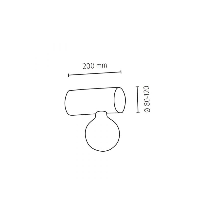 Iluminação de parede TRABO 1xE27/25W/230V pinho - certificado por FSC
