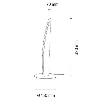 Candeeiro de mesa LED com regulação DUBAI LED/4W/230V carvalho