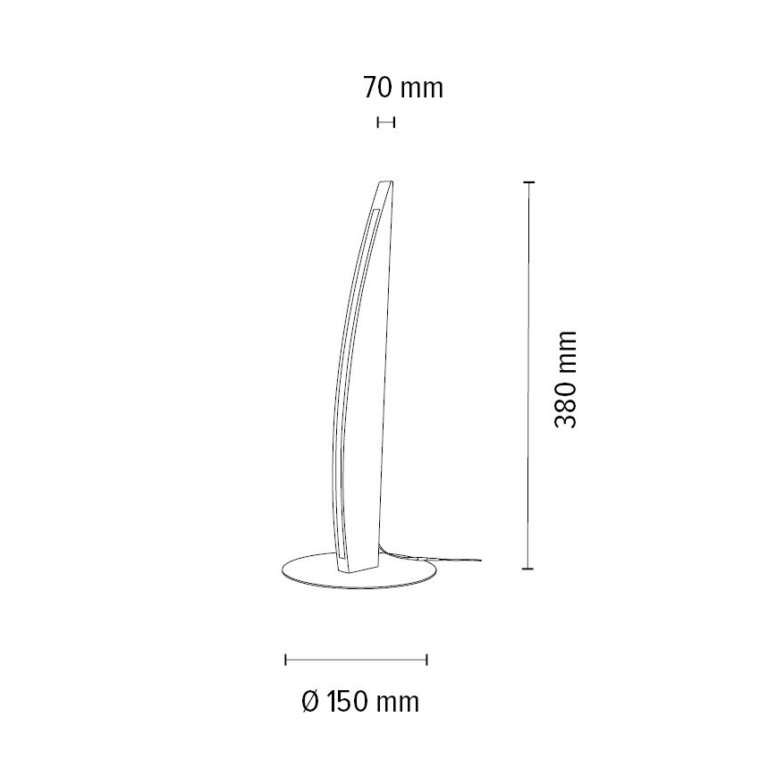 Candeeiro de mesa LED com regulação DUBAI LED/4W/230V carvalho