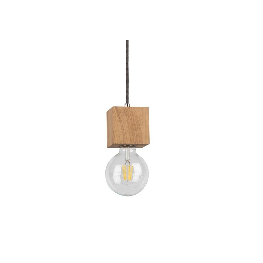 Candelabro suspenso TRONGO 1xE27/60W/230V carvalho - certificado por FSC