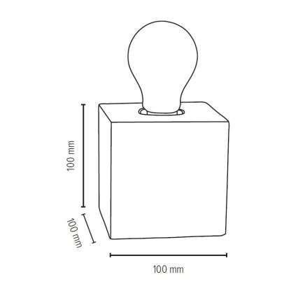 Candeeiro de mesa TRONGO SQUARE 1xE27/25W/230V carvalho - certificado por FSC