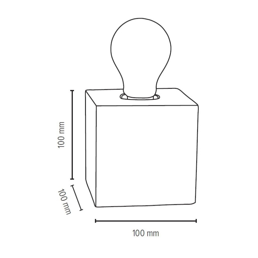 Candeeiro de mesa TRONGO SQUARE 1xE27/25W/230V carvalho - certificado por FSC