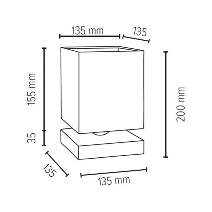 Candeeiro de mesa INGER 1xE27/25W/230V carvalho - certificado por FSC