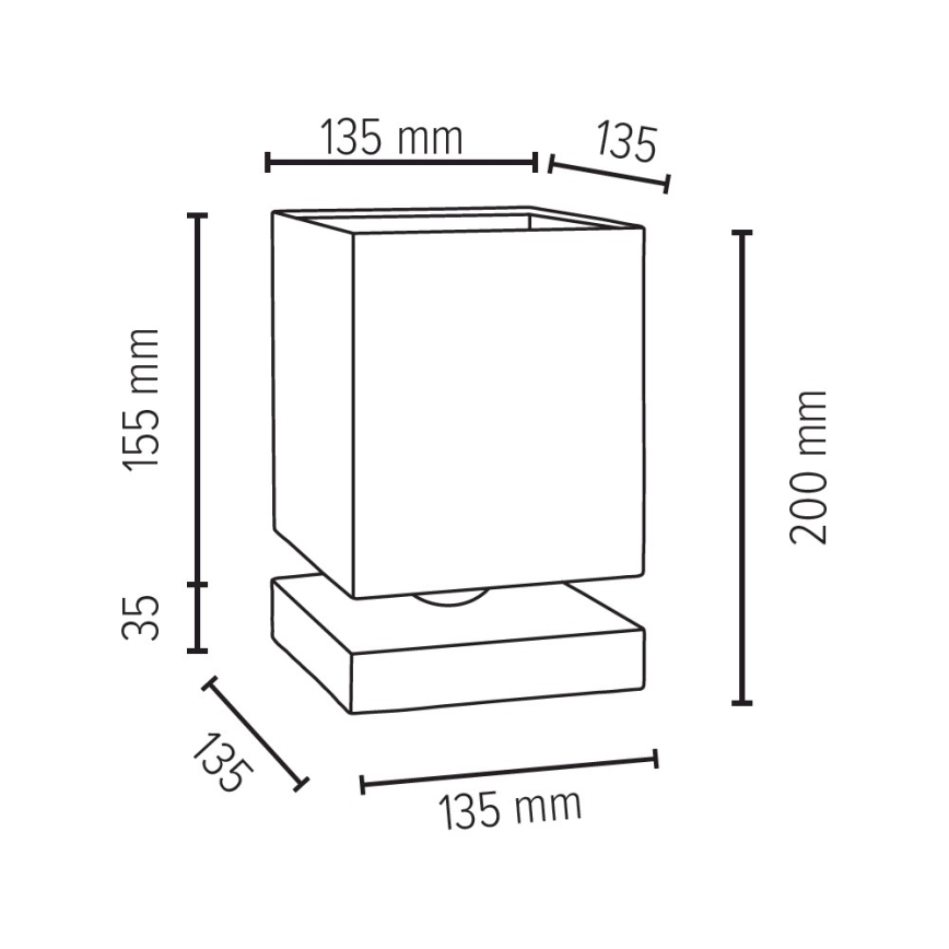 Candeeiro de mesa INGER 1xE27/25W/230V carvalho - certificado por FSC