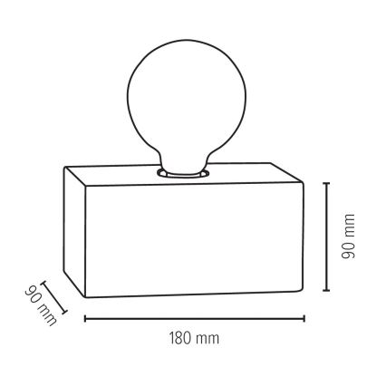 Lâmpada de mesa STRONG DOUBLE 1xE27/25W/230V concreto
