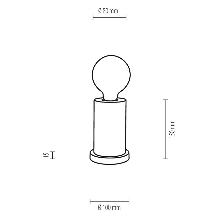 Candeeiro de mesa TASSE 1xE27/25W/230V faia - certificado por FSC