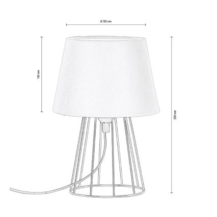 Spot-Light - Candeeiro de mesa MANGOO 1xE27/40W/230V preto - certificado por FSC