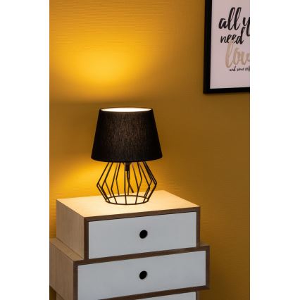 Spot-Light - Lâmpada de mesa MANGOO 1xE27/40W/230V preta