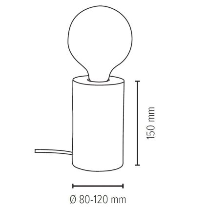 Candeeiro de mesa TRABO 1xE27/25W/230V pinho - certificado por FSC