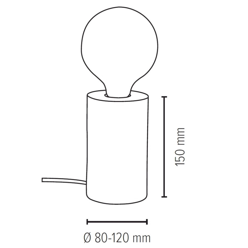 Candeeiro de mesa TRABO 1xE27/25W/230V pinho - certificado por FSC
