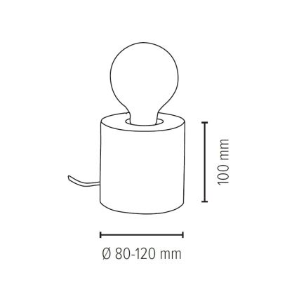 Candeeiro de mesa TRABO 1xE27/25W/230V pinho - certificado por FSC