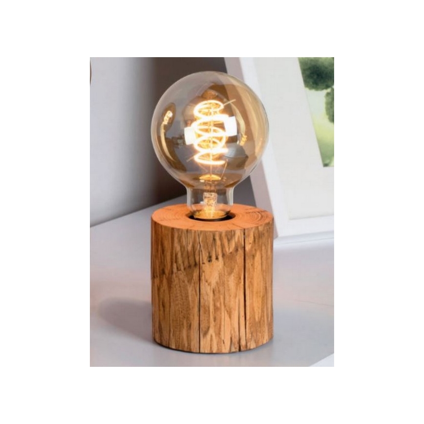 Candeeiro de mesa TRABO 1xE27/25W/230V pinho - certificado por FSC