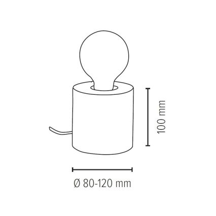 Candeeiro de mesa TRABO 1xE27/25W/230V pinho - certificado por FSC