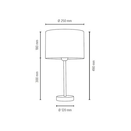 Candeeiro de mesa SCARLETT 1xE27/40W/230V - certificado por FSC