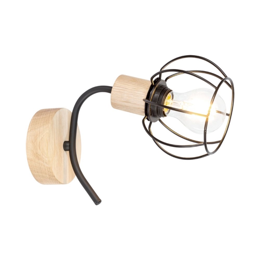 Iluminação de parede VIVIANE 1xE27/60W/230V carvalho - certificado por FSC