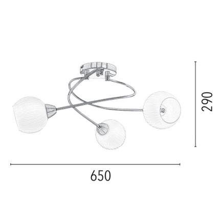 Candelabro integrado PAVIA 3xE27/60W/230V - certificado por FSC