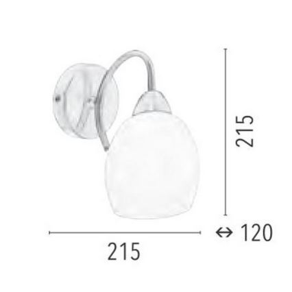 Iluminação de parede PISA 1xE27/60W/230V - certificado por FSC