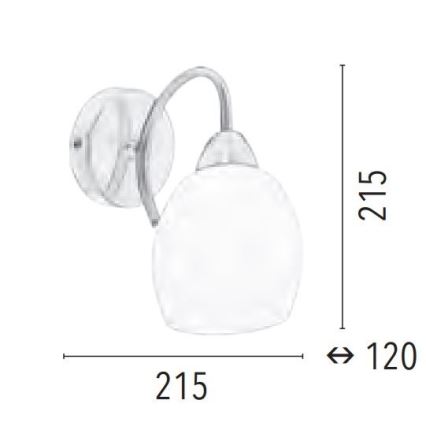 Candeeiro de parede PISA 1xE27/60W/230V