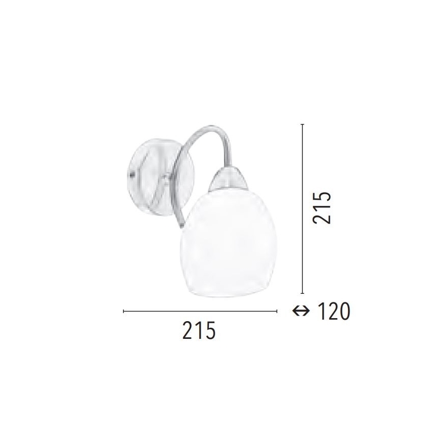 Candeeiro de parede PISA 1xE27/60W/230V