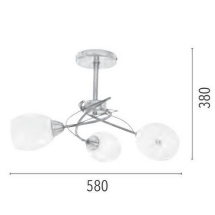 Candelabro suspenso PISA 3xE27/60W/230V