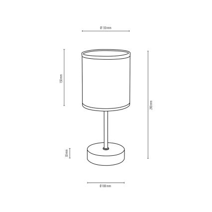 Candeeiro de mesa BOHO 1xE27/25W/230V carvalho