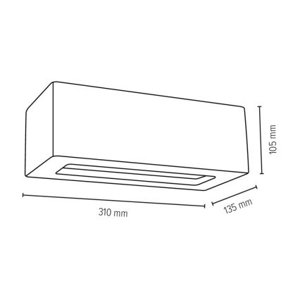 Iluminação de parede BLOCK 1xE27/40W/230V betão - certificado por FSC