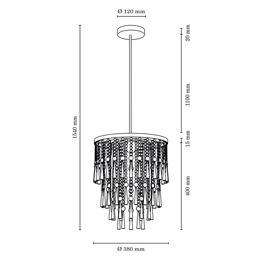 Candeeiro suspenso LUXORIA 6xG9/28W/230V