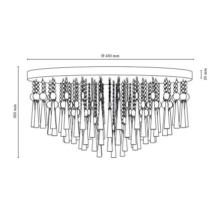 Iluminação de teto LUXORIA 8xG9/28W/230V