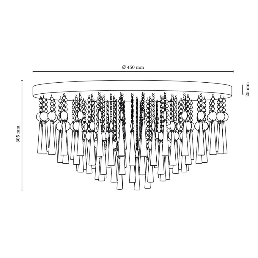 Iluminação de teto LUXORIA 8xG9/28W/230V