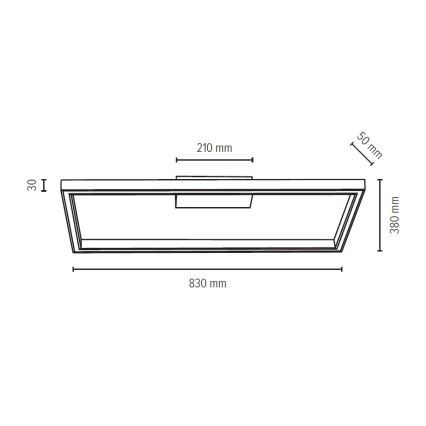 Iluminação de teto LED com regulação RAMME LED/34W/230V carvalho mate + comando