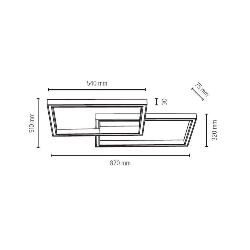 Iluminação de teto LED com regulação RAMME LED/48W/230V + CR mate carvalho - certificado por FSC