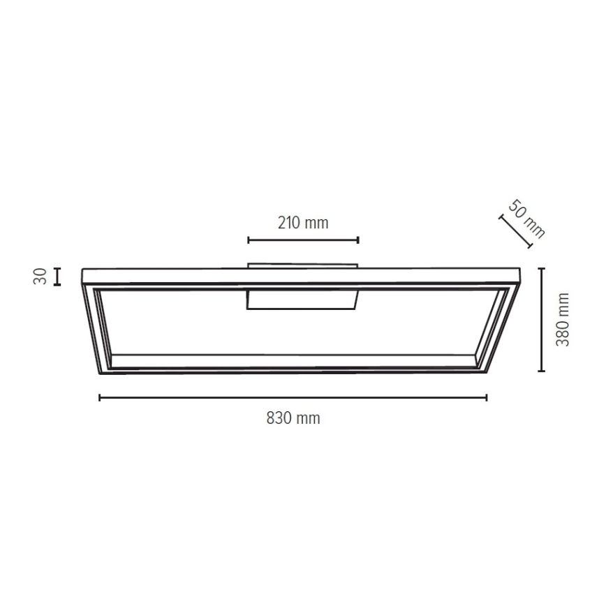 Iluminação de teto LED RAMME LED/34W/230V carvalho mate - certificado por FSC