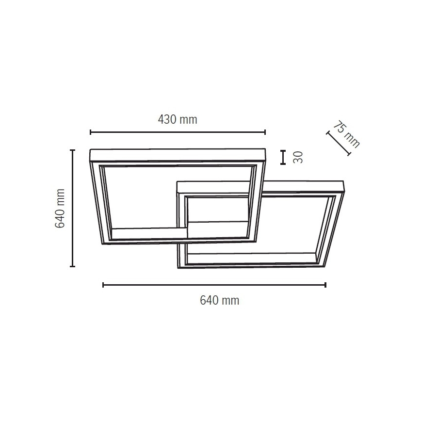 Iluminação de teto LED RAMME LED/48W/230V carvalho mate - certificado por FSC