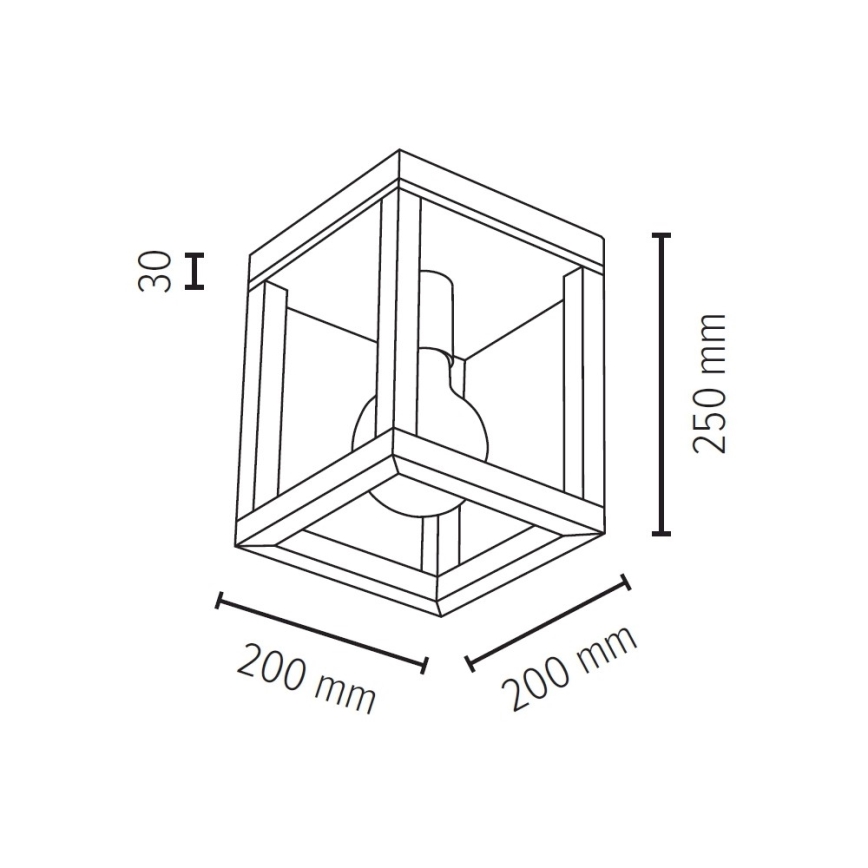Iluminação de teto KAGO 1xE27/60W/230V carvalho mate - certificado por FSC