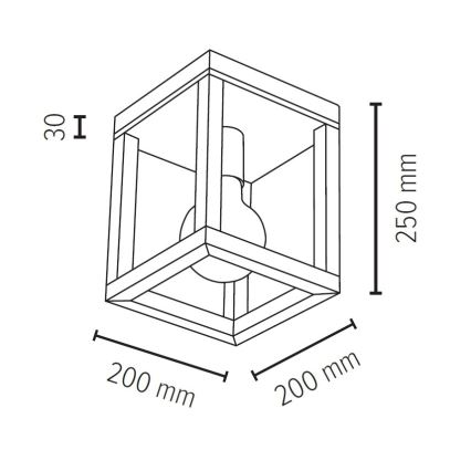 Iluminação de teto KAGO 1xE27/60W/230V carvalho mate - certificado por FSC