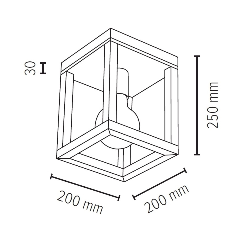 Iluminação de teto KAGO 1xE27/60W/230V carvalho mate - certificado por FSC