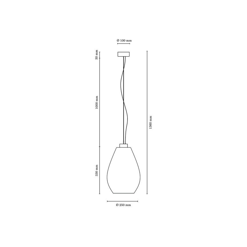 Candelabro suspenso PIRO 1xE27/60W/230V faia - certificado por FSC