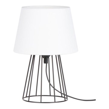 Spot-Light - Candeeiro de mesa MANGOO 1xE27/40W/230V branco/preto - certificado por FSC