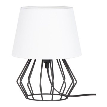 Spot-Light - Candeeiro de mesa MANGOO 1xE27/40W/230V branco/preto - certificado por FSC