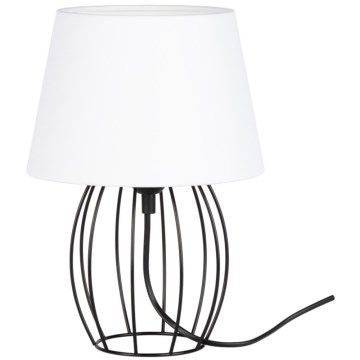 Spot-Light - Candeeiro de mesa MANGOO 1xE27/40W/230V branco/preto