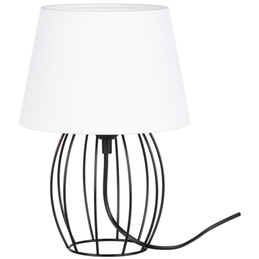 Spot-Light - Candeeiro de mesa MANGOO 1xE27/40W/230V branco/preto