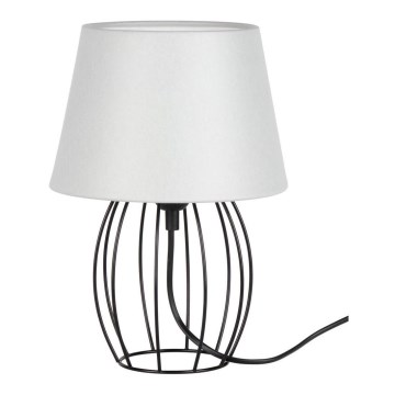 Spot-Light - Candeeiro de mesa MANGOO 1xE27/40W/230V cinzento/preto - certificado por FSC