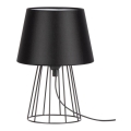 Spot-Light - Candeeiro de mesa MANGOO 1xE27/40W/230V preto - certificado por FSC