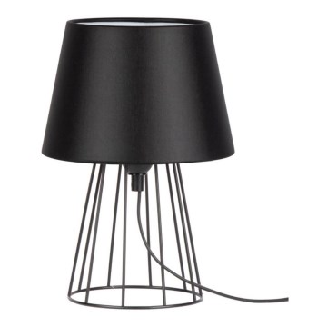 Spot-Light - Candeeiro de mesa MANGOO 1xE27/40W/230V preto - certificado por FSC
