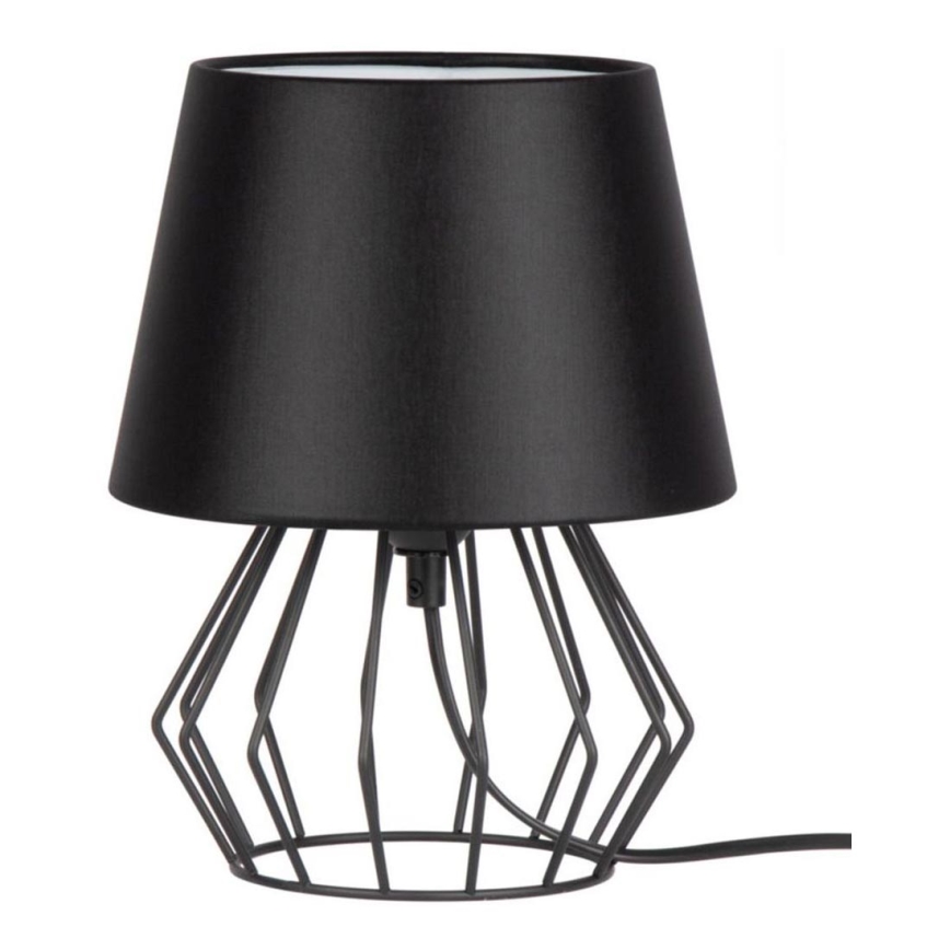 Spot-Light - Candeeiro de mesa MANGOO 1xE27/40W/230V preto - certificado por FSC
