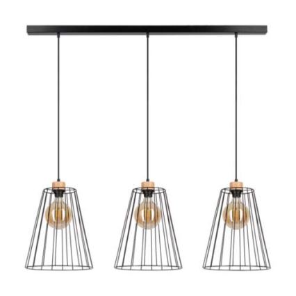 Candelabro suspenso ORAZIO 3xE27/60W/230V pinho - certificado por FSC