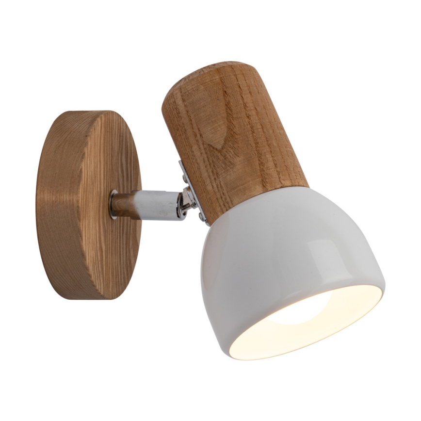 Foco de parede NEL 1xE27/15W/230V pinho - certificado por FSC