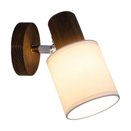 Foco de parede TRENDY 1xE27/15W/230V pinho - certificado por FSC